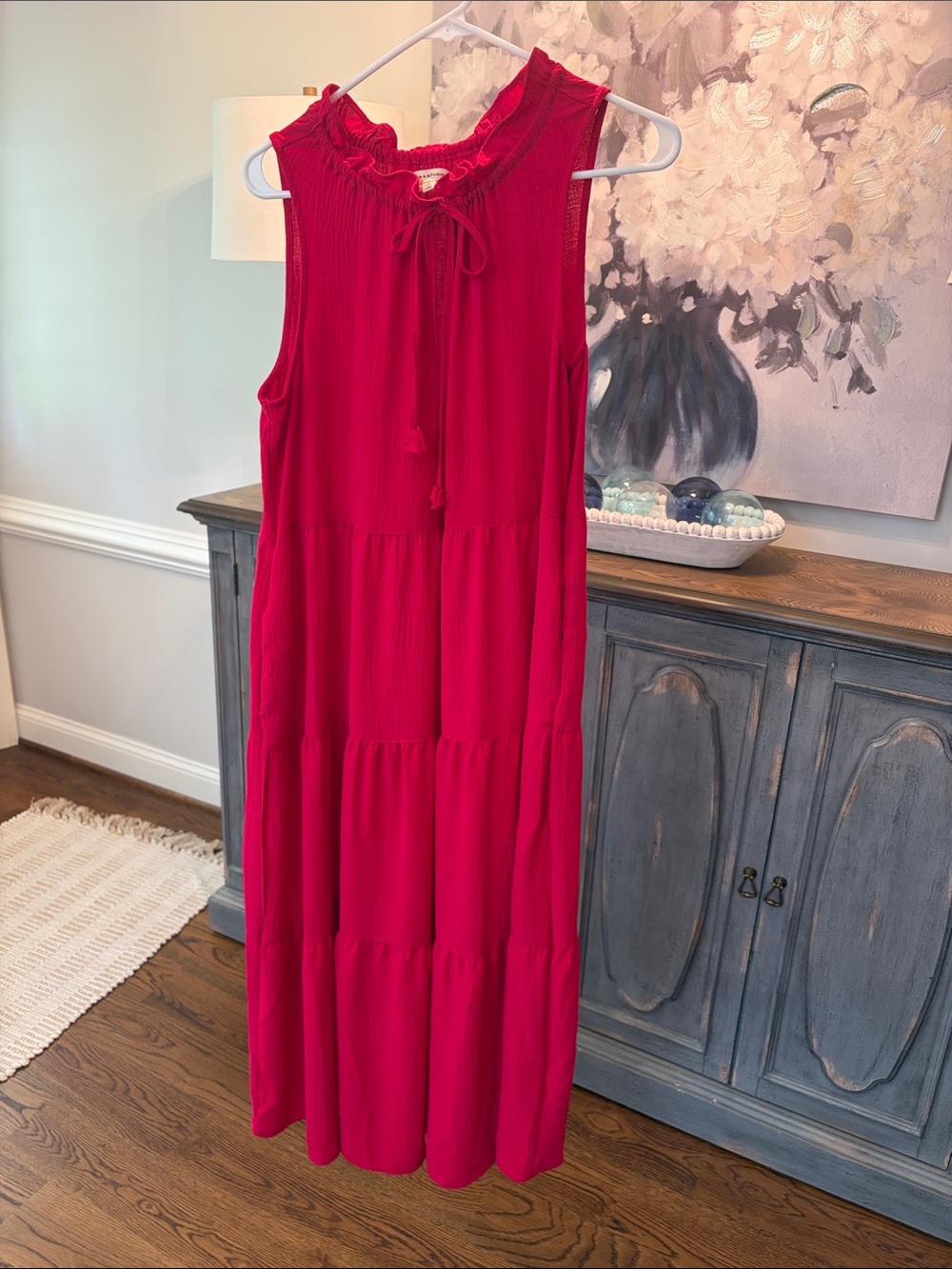 Max Studio Bright Fuchsia Off-Shoulder Dress
